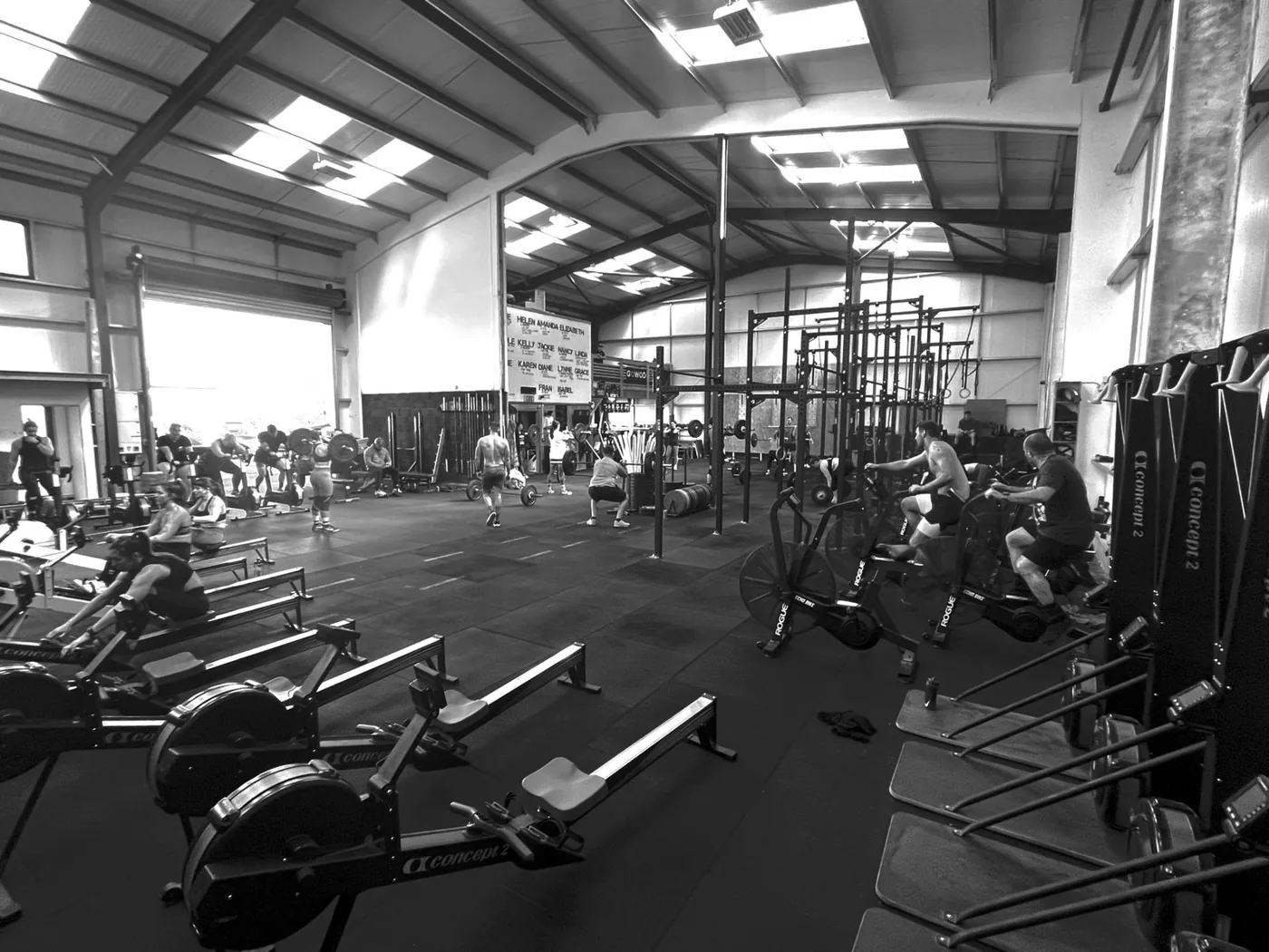 Inside the CrossFit Llanelli unit: rig, rowers and barbells